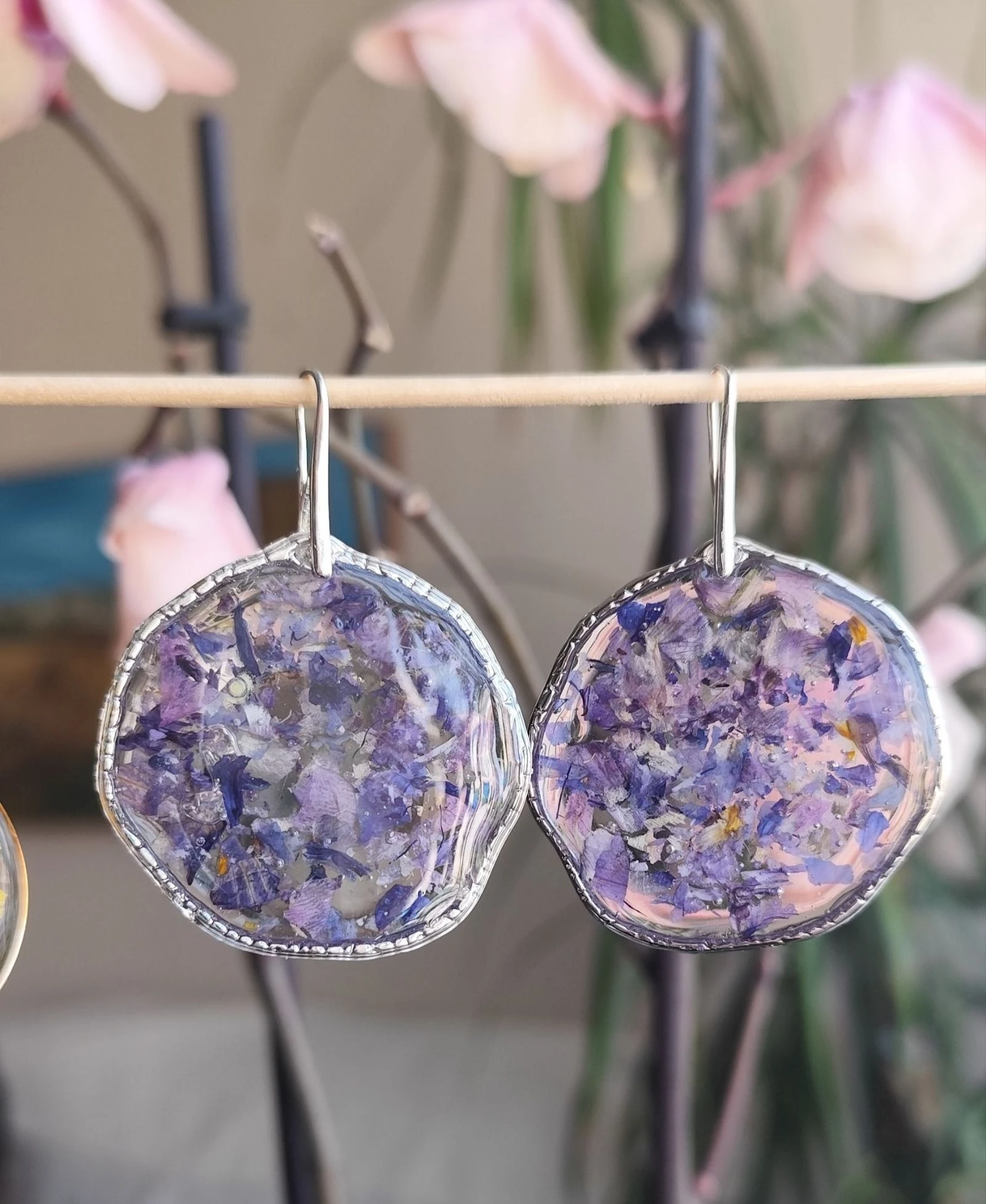 Pendientes #XXL #Flores Azules 💙💙
